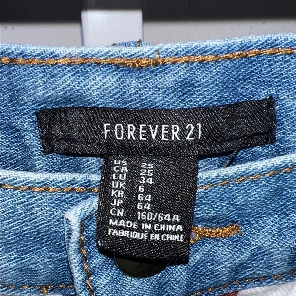 Forever 21 Patriotic Star and Stripe Jean Shorts - Picture 2 of 3